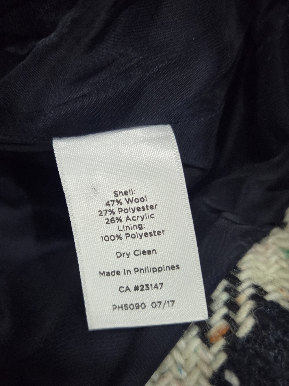 Talbots Black & White Houndstooth Blazer Jacket - Picture 9 of 11